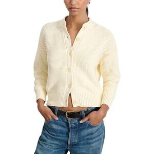 Alex Mill Nico Crewneck Cotton Cardigan Ivory XL